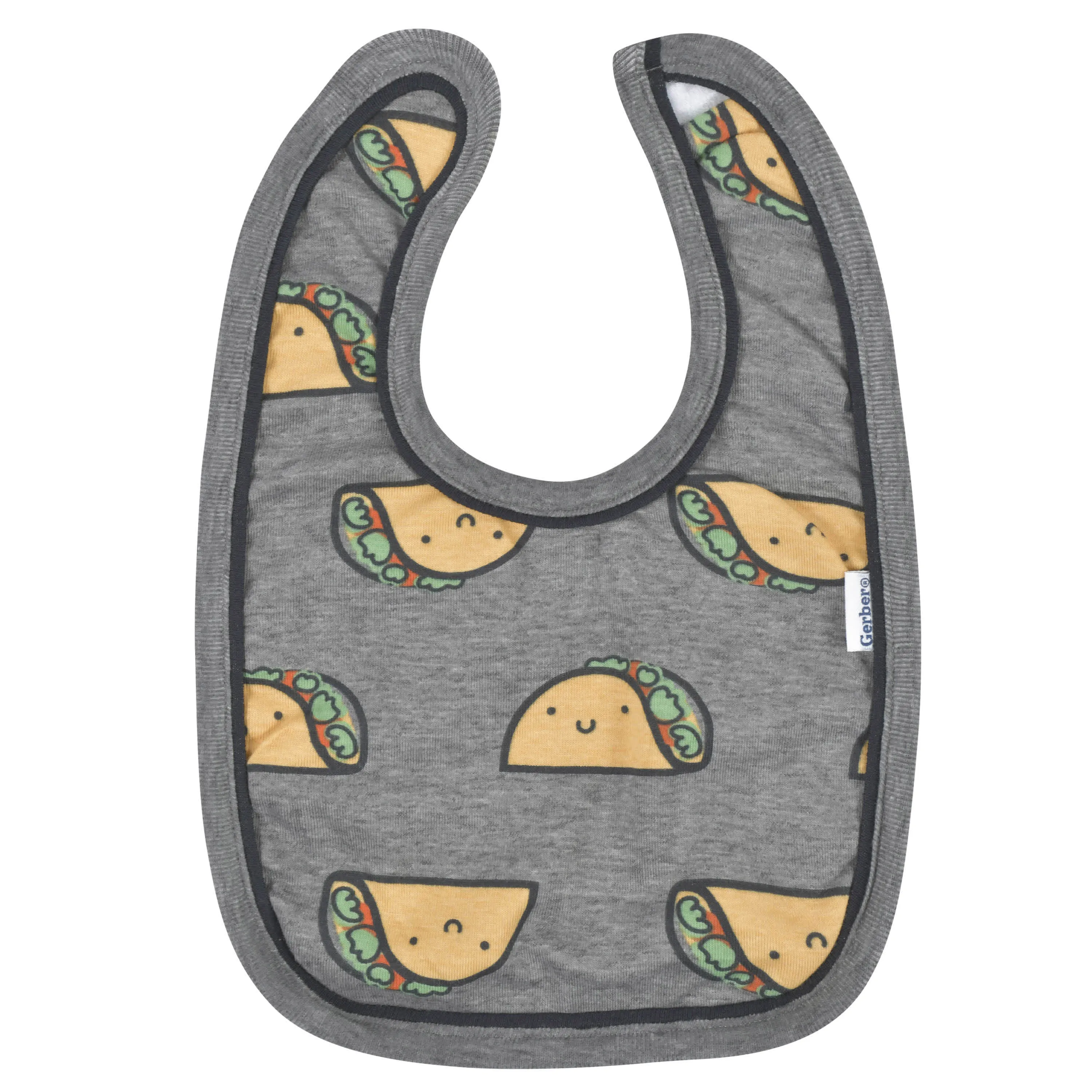 3-Piece Baby Neutral Comfy Stretch Taco Bib & Burps Set