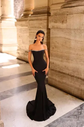 Ashanti NC1086 Gown by Nicoletta - Black