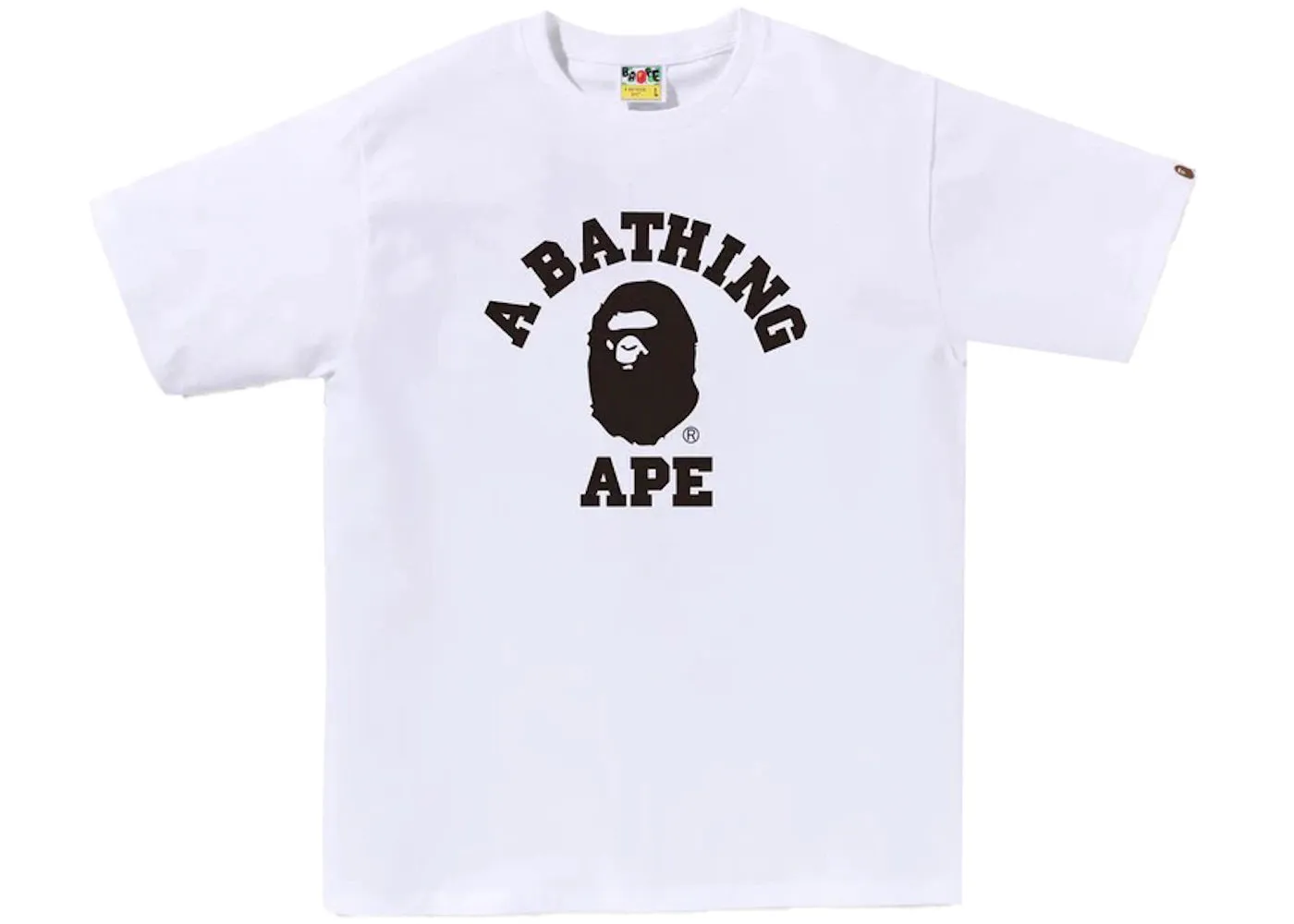 BAPE Bicolor College Tee White