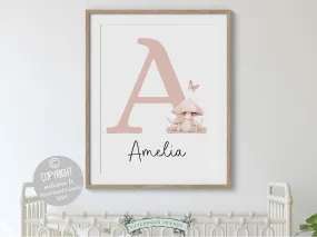 Blush Pink Fairy Nursery Print - 005 - Personalised