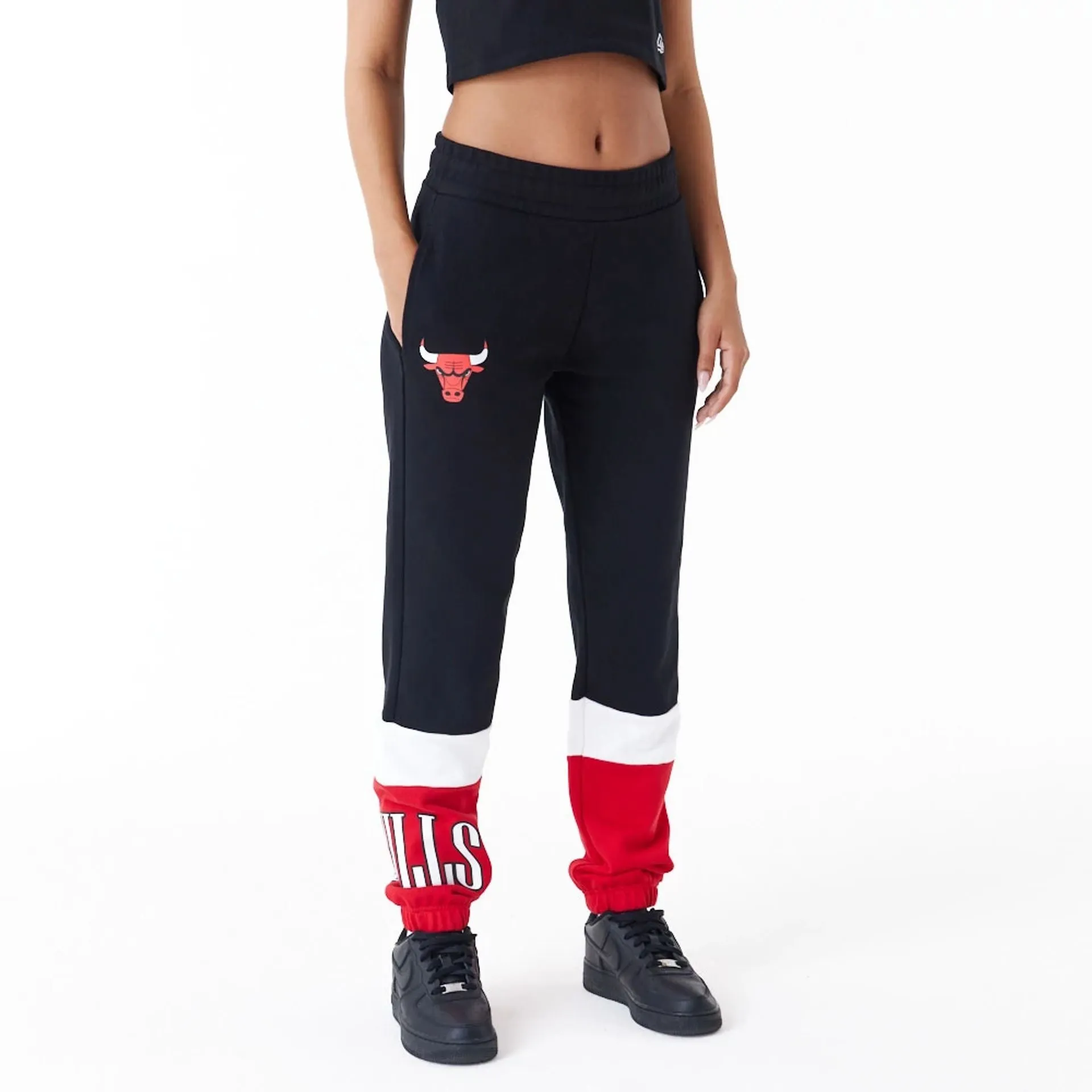 Chicago Bulls NBA Colour Block Black Joggers