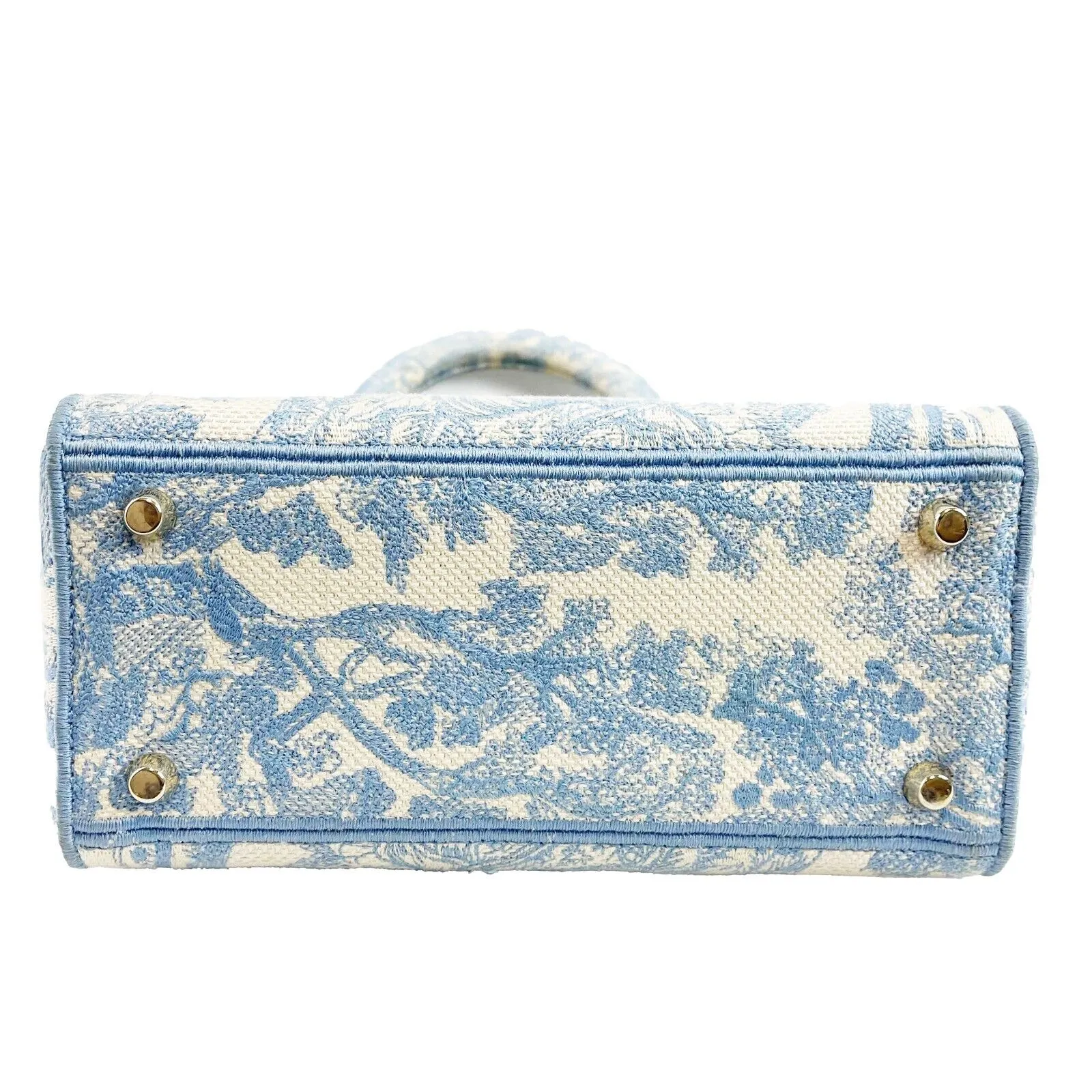 Christian Dior Toile de Jouy Lady D-Lite Bag Embroidered Canvas Cornflower Blue