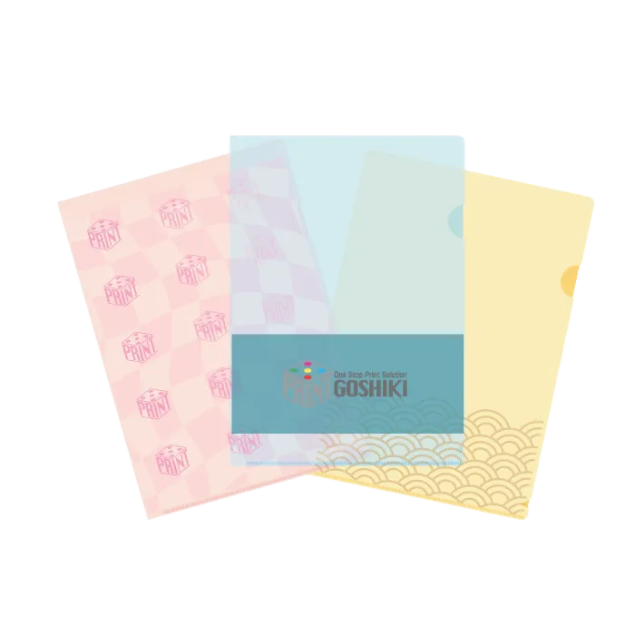 Clear File Folders - Plastic folder Full color print Letter Size