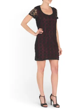 FRENCH CONNECTION USA Hope Short Sleeve Lace Dress