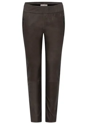 Gustav Dara stretch leather pants 50008 Skindbukser - Dark Chocolate