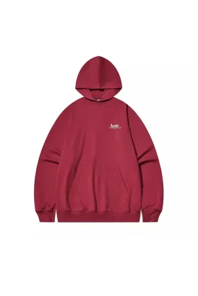 Letter Foam Print Hoodie-Red