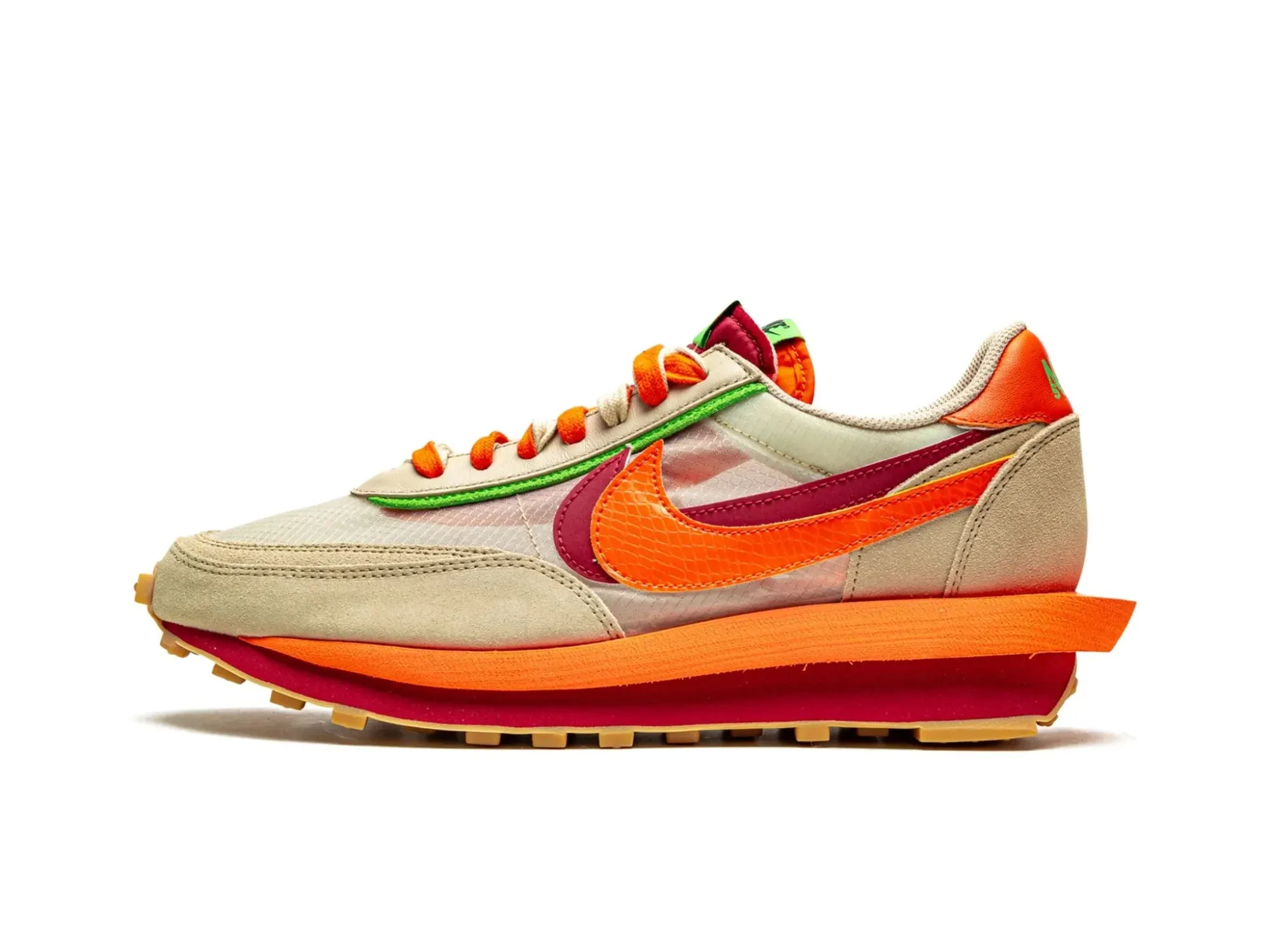 Nike LD Waffle Sacai X CLOT "Net Orange Blaze"