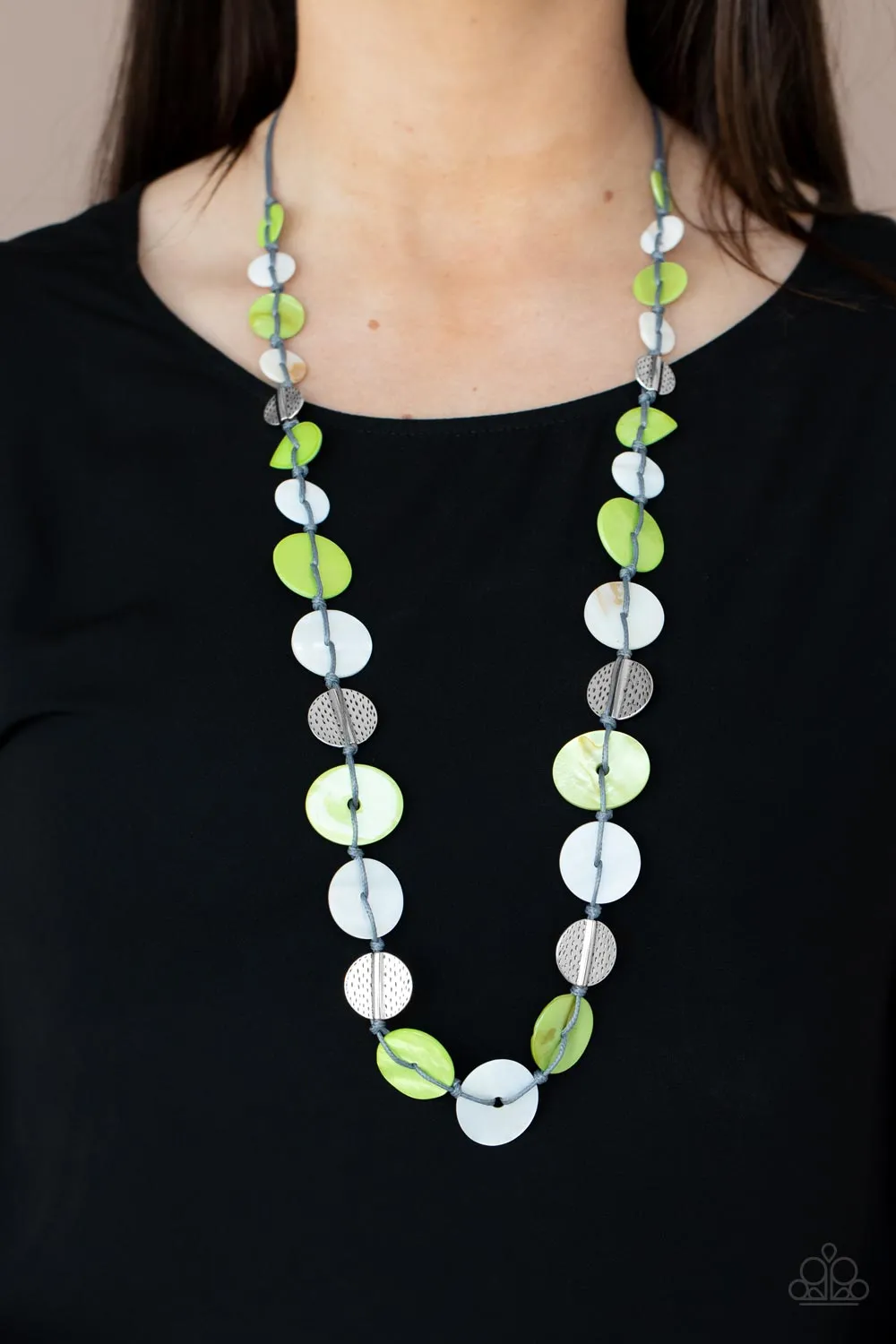 Paparazzi Necklace ~ Seashore Spa - Green