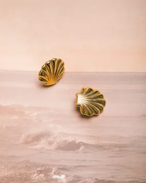 Scallop Earrings | Gold