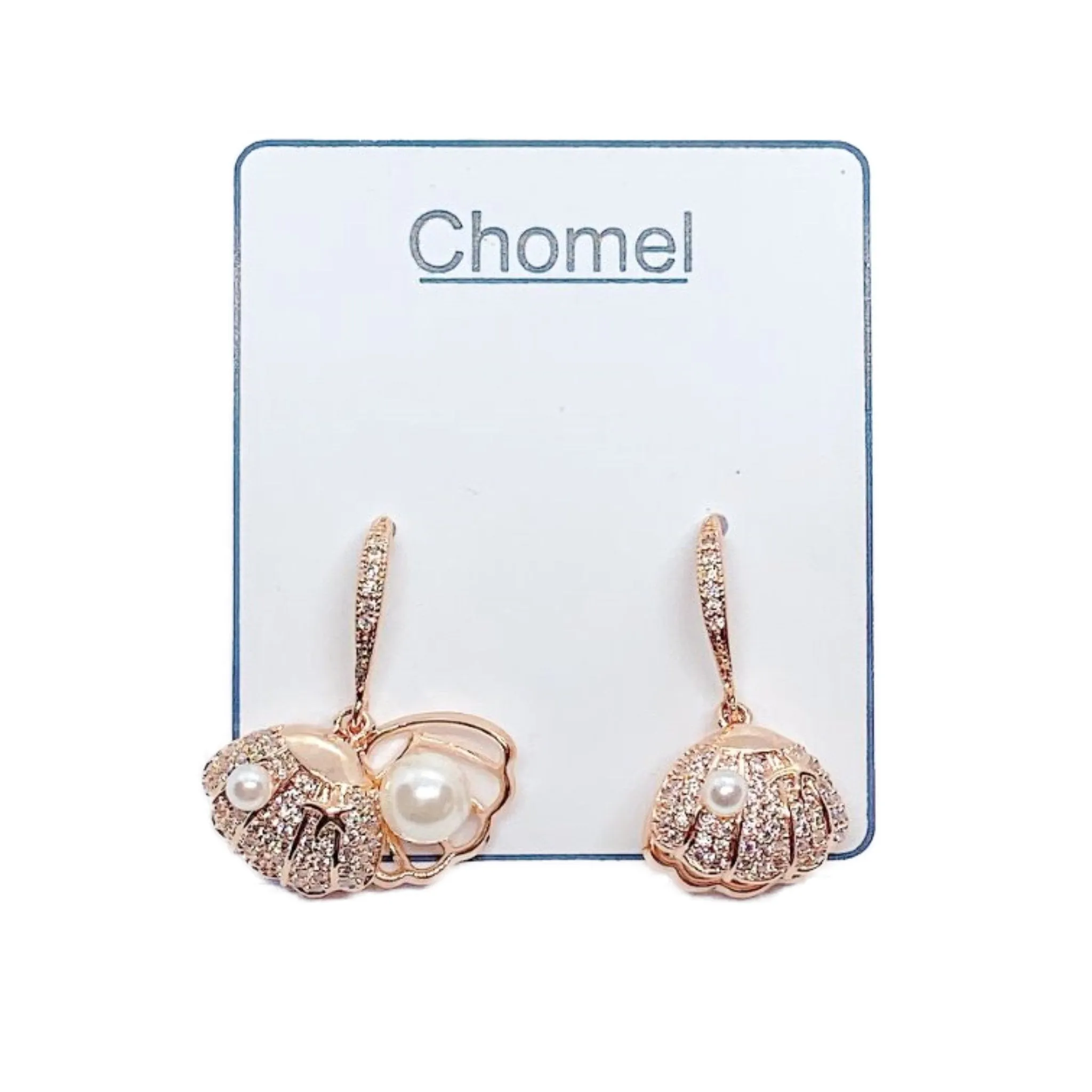 Shell Cubic Zirconia Earrings