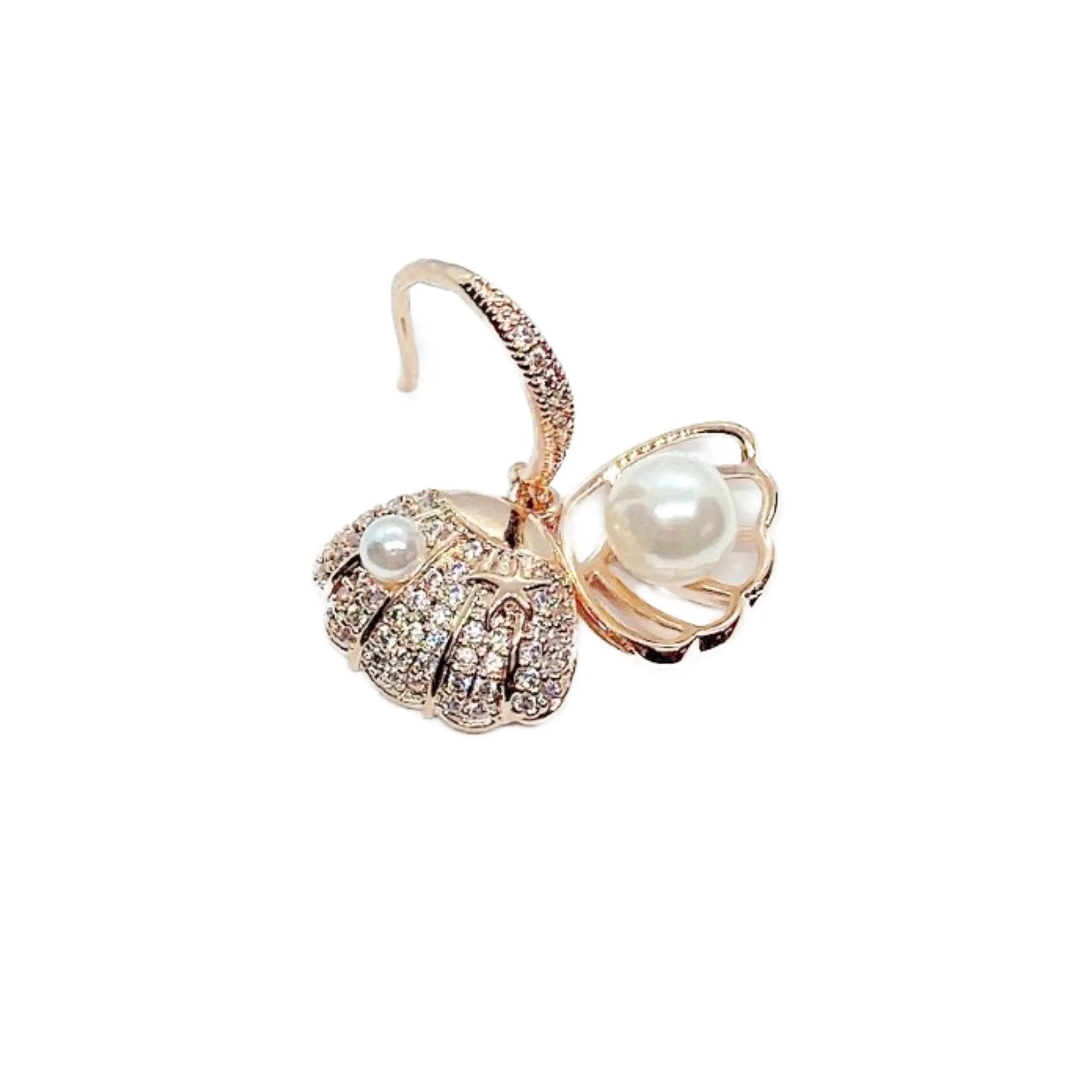 Shell Cubic Zirconia Earrings