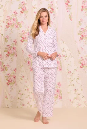 Sweet Holiday Floral Heritage Cotton Flannel Classic Pajama