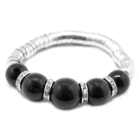 The Muse Black Stretchy Bracelet