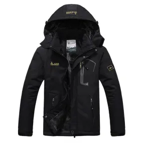 UNCO & BOROR Men's Sports Fashion Black Coat Jacket Premium Quality Windproof Hooded Thick Winter Parka Coat Jacket